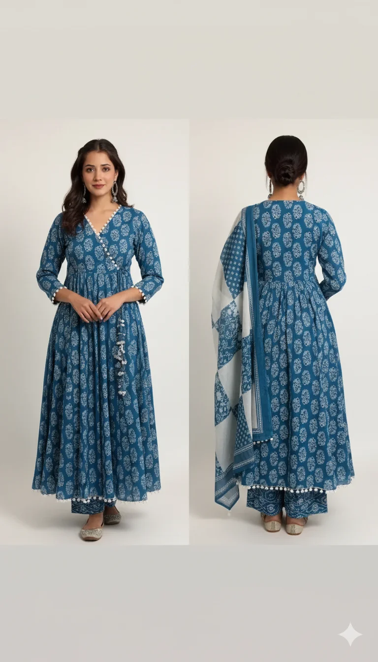 Digital Print Sky Blue Suit