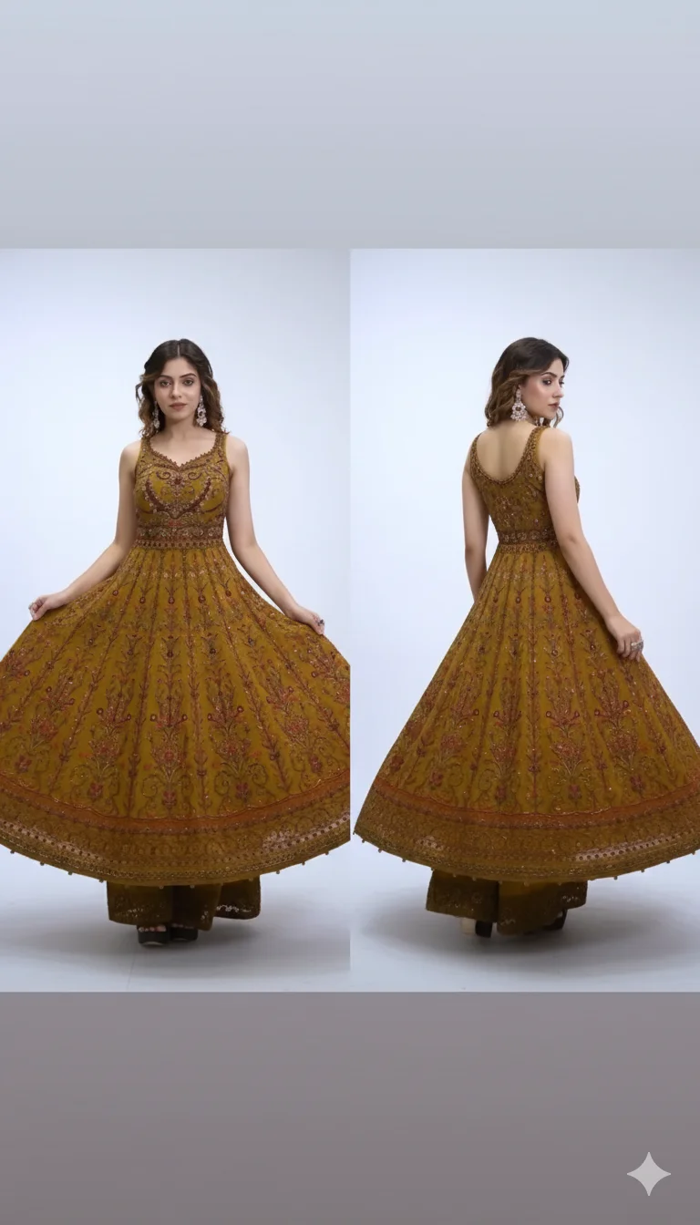 Yellow Bel Buti Patterned Stitched Suit – Vibrant Ethnic Elegance for Women