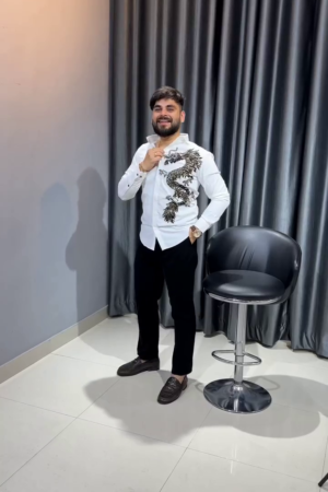 Premium Slim Fit Embellished Casual Shirt